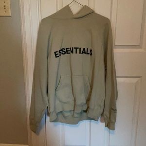 fear of God Essentials sage green hoodie size M
